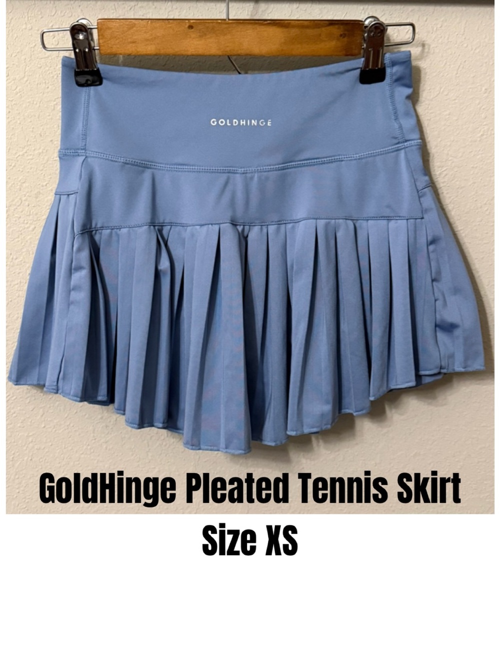 Gold Hinge Pleated Tennis Skirt Size XS